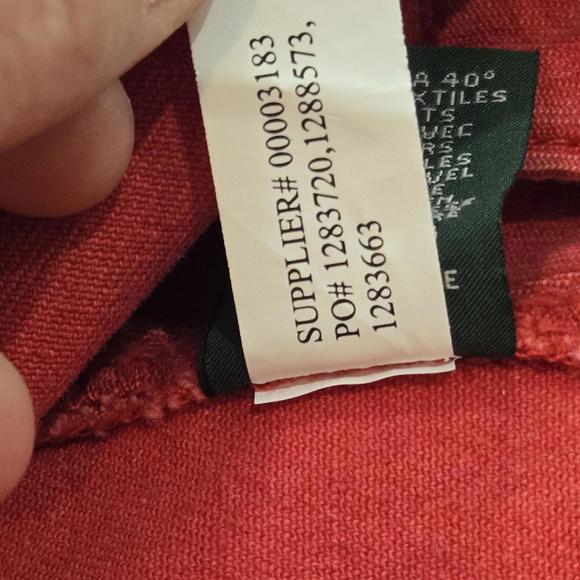 Ralph Lauren Denim Jacket Red Vintage Size L Womens - Picture 11 of 12